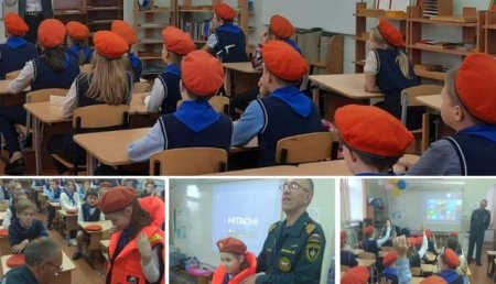В кадетских классах МЧС России прошли занятия по правилам безопасности у водоемов