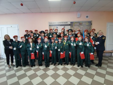 Церемония приведения к клятве кадетов «Юный пожарный-спасатель»